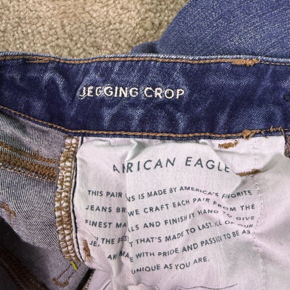 American Eagle Next Level Stretch Low Rise Jegging Crop Size 00 24x28 E799 - Picture 5 of 15